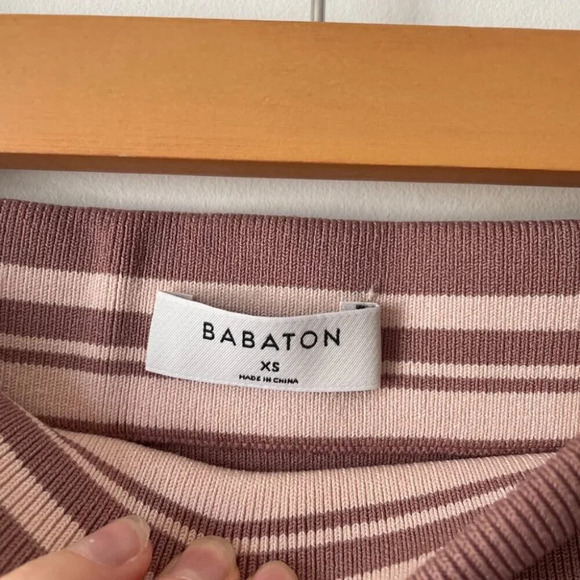 Aritzia Babaton Midi Tube Knit  Pencil Skirt Mauve Earth Size XS - Picture 6 of 7